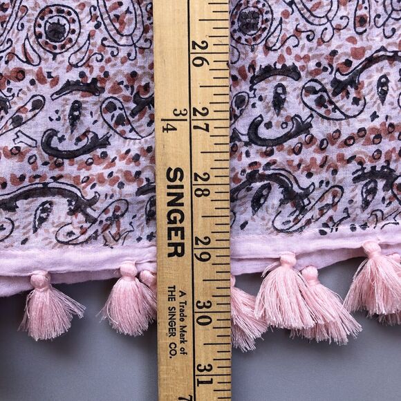 Roberta Roller Rabbit Women Small Tunic Fringe Coverup Shirt Serafina Pink Boho - Picture 8 of 14